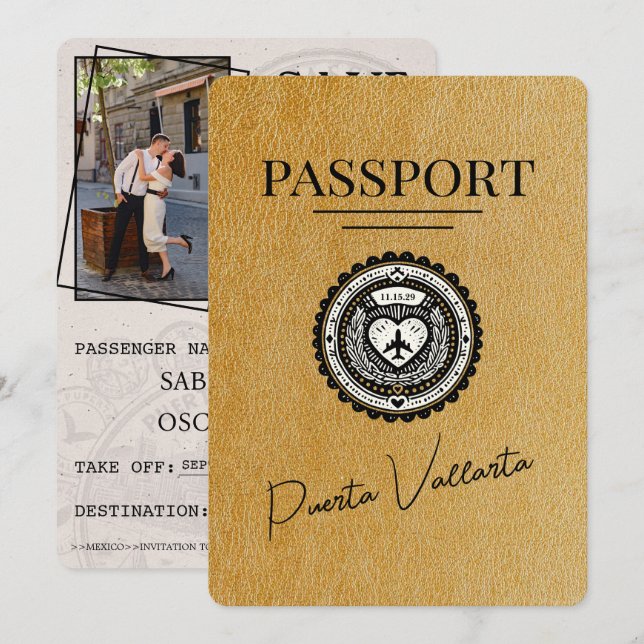 Reserve A Data Passaporte Dourado Puerta Vallarta, Exceto A Data (Frente/Verso)