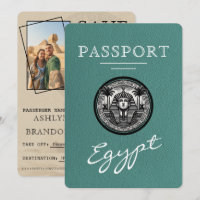 Passaporte Egito Turquesa Casamento Salve a Data
