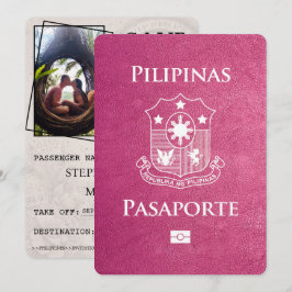 Reserve A Data Passaporte Magenta Pink Filipinas Salvar Data