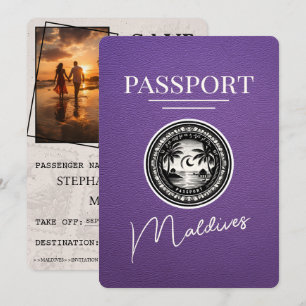 Reserve A Data Passaporte Maldivas Roxo Salve A Data