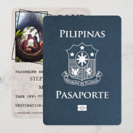 Reserve A Data Passaporte Marinho Blue Filipinas Salvar a Data