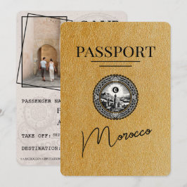 Reserve A Data Passaporte Marrocos Dourado Salvar a Data