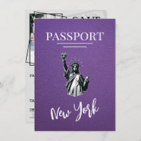 Passaporte Nova Iorque Roxo Salvar Data