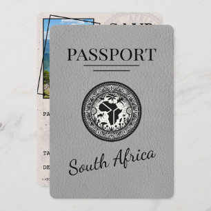 Reserve A Data Passaporte para a África do Sul da cinza