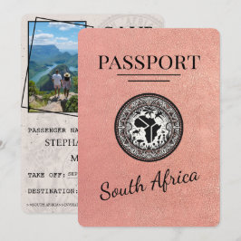 Reserve A Data Passaporte para a África do Sul na Dourada rosa