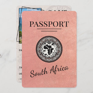 Reserve A Data Passaporte para a África do Sul na Dourada rosa