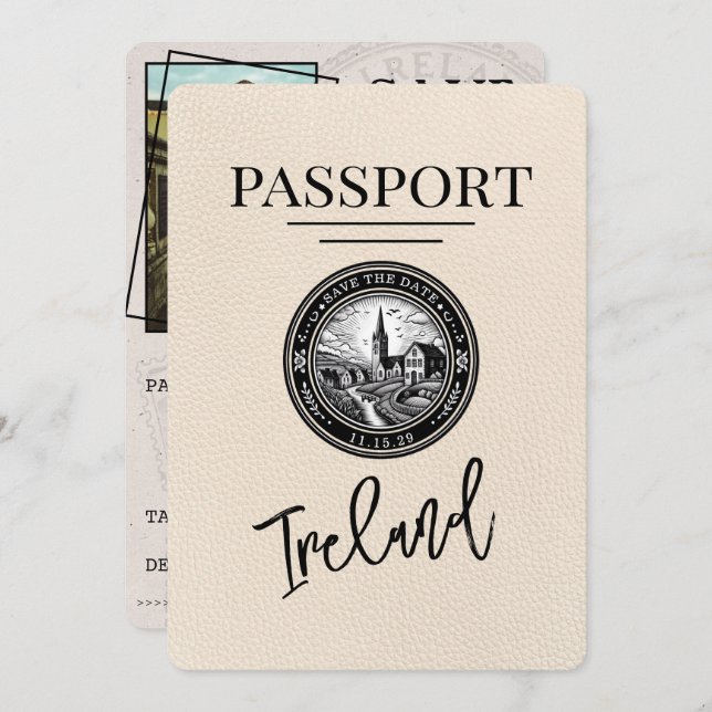 Reserve A Data Passaporte Para A Irlanda Do Marfim Exceto A Data (Frente/Verso)