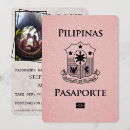 Reserve A Data Passaporte Pinino Filipinas Salvar a Data