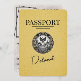 Reserve A Data Passaporte Polônia Amarelo Salvar Data
