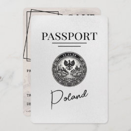 Reserve A Data Passaporte Polônia Branco Salvar Data