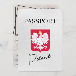 Reserve A Data Passaporte Polônia Branco Salvar Data