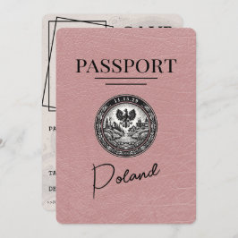 Reserve A Data Passaporte Polônia de Rosa Dusty Salva A Data