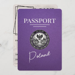 Reserve A Data Passaporte Polônia Roxo Salvar Data