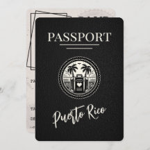 Passaporte Porto Rico Negro