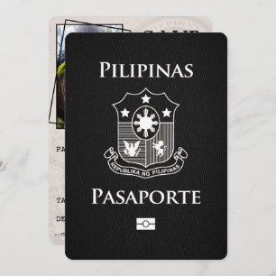 Reserve A Data Passaporte Preto Filipinas Salvar a Data