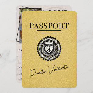 Reserve A Data Passaporte Puerta Vallarta Amarelo Salvar Data