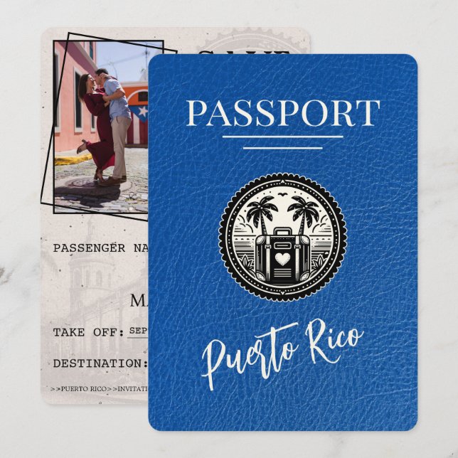 Reserve A Data Passaporte Real Blue Porto Rico (Frente/Verso)