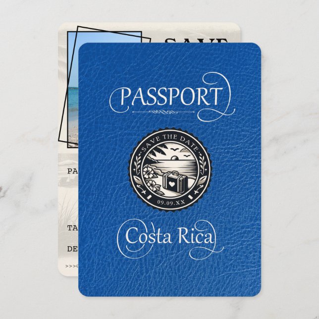 Reserve A Data Passaporte Real Brlue Costa Rica (Frente/Verso)