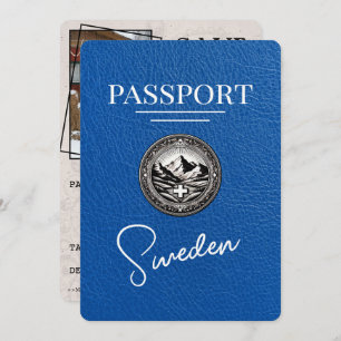Reserve A Data Passaporte Real De Suecia Azul Salvar A Data