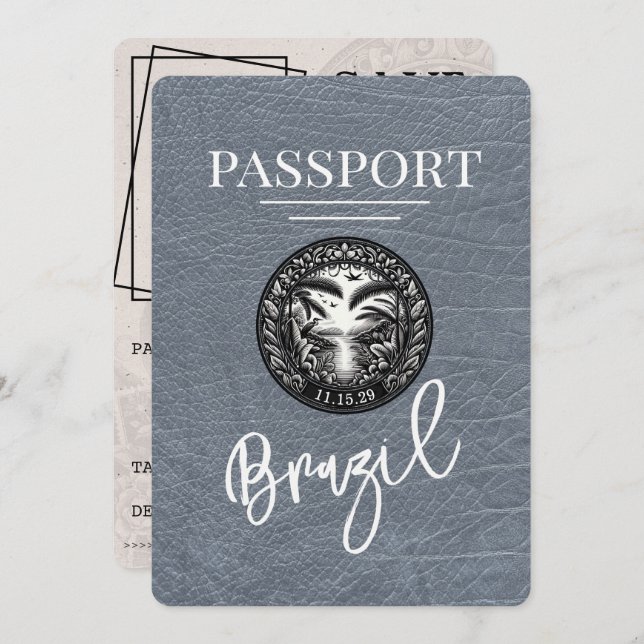 Reserve A Data Passaporte Silver Brasil Salvar Data (Frente/Verso)