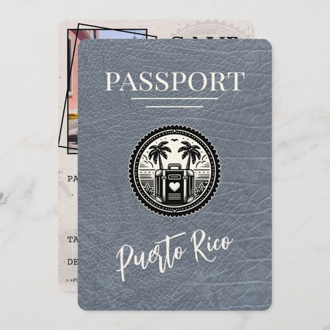 Reserve A Data Passaporte Silver Porto Rico (Frente/Verso)
