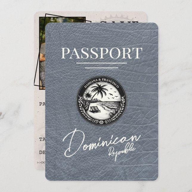 Reserve A Data Passaporte Silver República Dominicana Salvar Data (Frente/Verso)