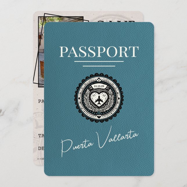 Reserve A Data Passaporte Teal Puerta Vallarta (Frente/Verso)