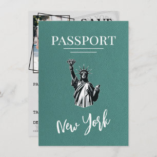 Reserve A Data Passaporte Turquoise Nova Iorque Salvar Data
