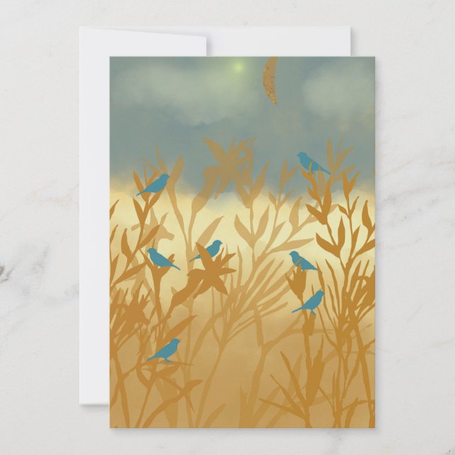 Reserve A Data Pássaros azuis (Frente)