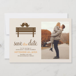 Reserve A Data Pássaros do Amor no Park Bench Wedding