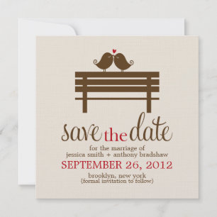 Reserve A Data Pássaros do Amor no Park Bench Wedding