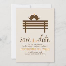 Reserve A Data Pássaros do Amor no Park Bench Wedding