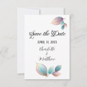 Reserve A Data Pastel Iridescente Deixa Pastéis Sonhosos Casados
