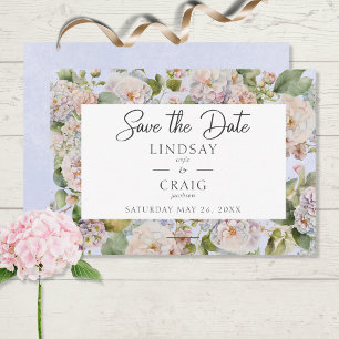 Reserve A Data Pastel Russo Hydrangea Monograma Floral Periwinkle