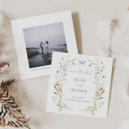 Reserve A Data Pastel Wildflower Frame Weding