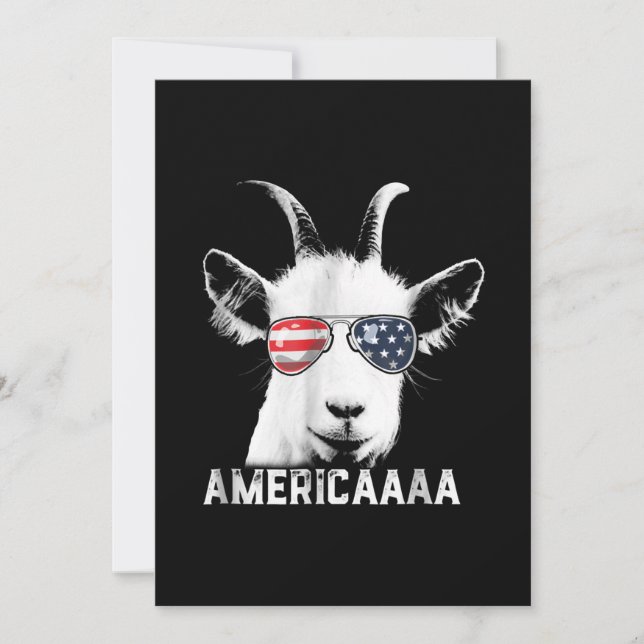 Reserve A Data Patriótico Goat Funny Goat America (Frente)