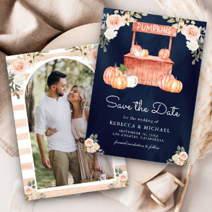 Reserve A Data Peach Floral Pumpkin Mercado Fotografia Marinho Ca