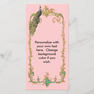 Reserve A Data Peacock com o Quadro Dourado "Salvar a Data" Card