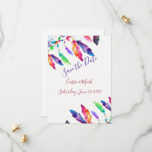 Reserve A Data Penas boho personalizadas