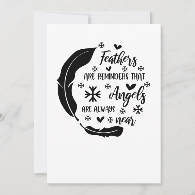 Reserve A Data Penas lembram que anjos estão sempre perto (Frente)