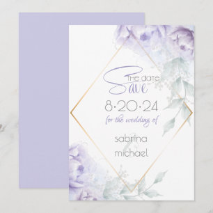 Reserve a Data  Peões de Lilac Aquarela Pálidas