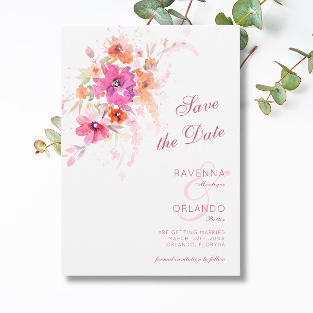 Reserve A Data Peônia de Flor Silvestre Pastel Anêmonas Casamento (Criador carregado)