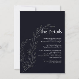 Reserve A Data Pequena e simples vinha floral minimalista branca