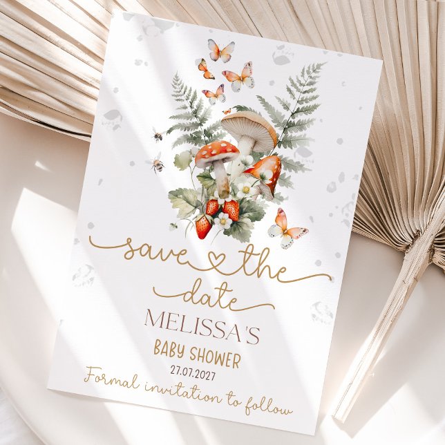 Reserve A Data Pequeno Chá de fraldas Chá de fraldas de cogumelo (fall baby shower, woodland baby shower, rustic baby shower, little mushroom baby shower, gender neut)