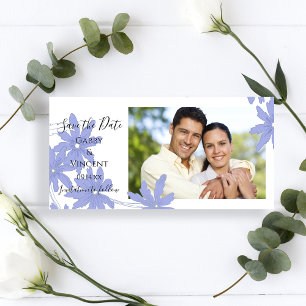 Reserve A Data Periwinkle Blue Daisies Casamento Salve a Data