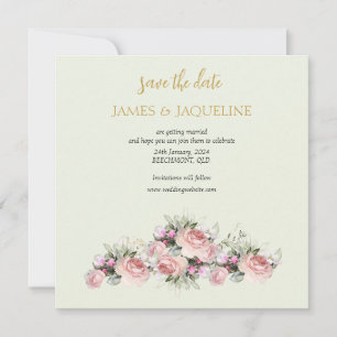 Reserve A Data Personalizar bouquet de rosas Save the Date