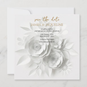 Reserve A Data Personalizar Casamento Salvar a Data Lotus dourado