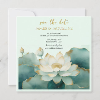 Reserve A Data Personalizar casamento Salvar a data Lotus gold
