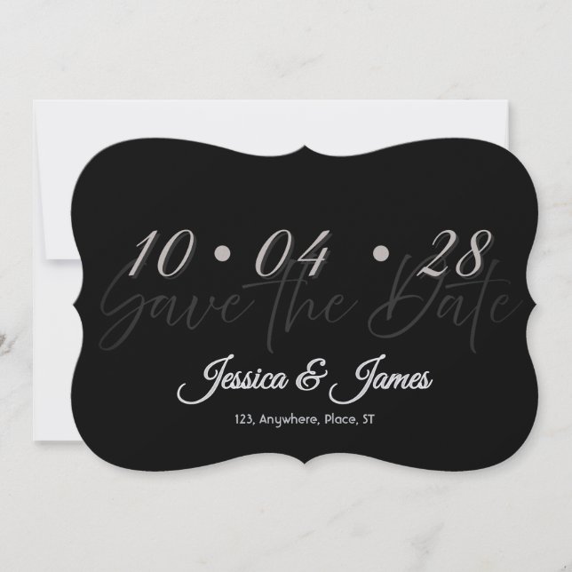 Reserve A Data Personalizar  Save the Date Personalizado (Frente)