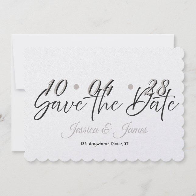 Reserve A Data Personalizar  Save the Date Personalizado (Frente)